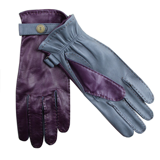 Gants Pontet Nappa  - Laurier Aubergine