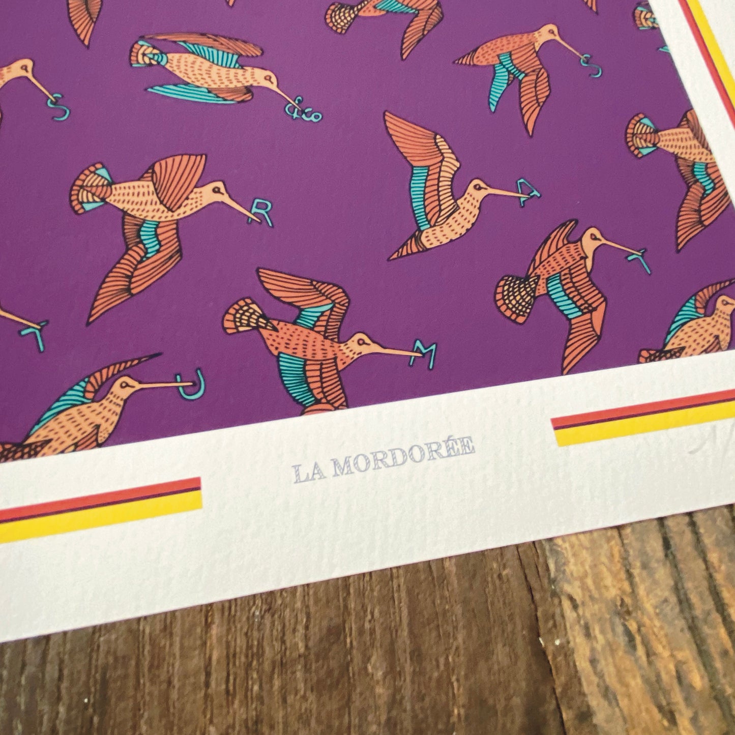 Illustration " La mordorée " - violet